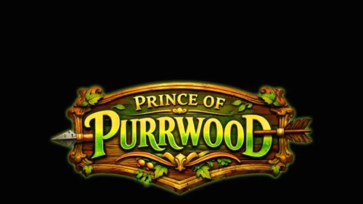 Tampilan visual slot Prince of Purrwood dengan tema kucing abad pertengahan